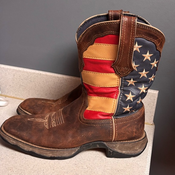 Durango USA Flag Boots Patriotic RD4414 Womens Cowgirl Leather Distressed Sz 9 M - Picture 3 of 7